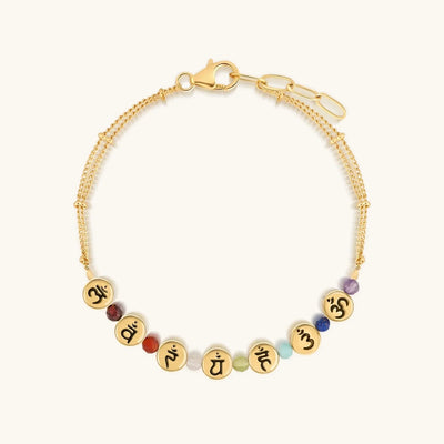 Aligned in Truth Gold Double Chain Chakra Bracelet