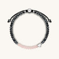 Spiritual Love - Rose Quartz Hematite Heart Charm Bracelet - Image 1