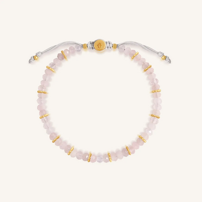 Energy of Love Rose Quartz Drawstring Bracelet