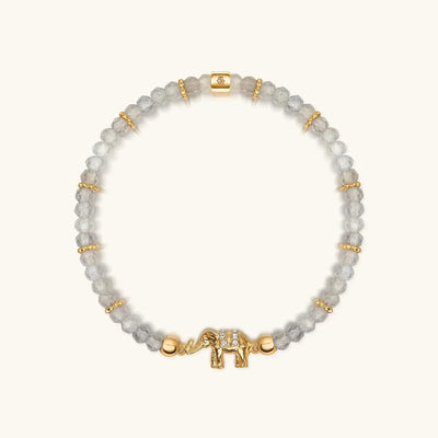 Mind Nourisher Labradorite Elephant Charm Bracelet