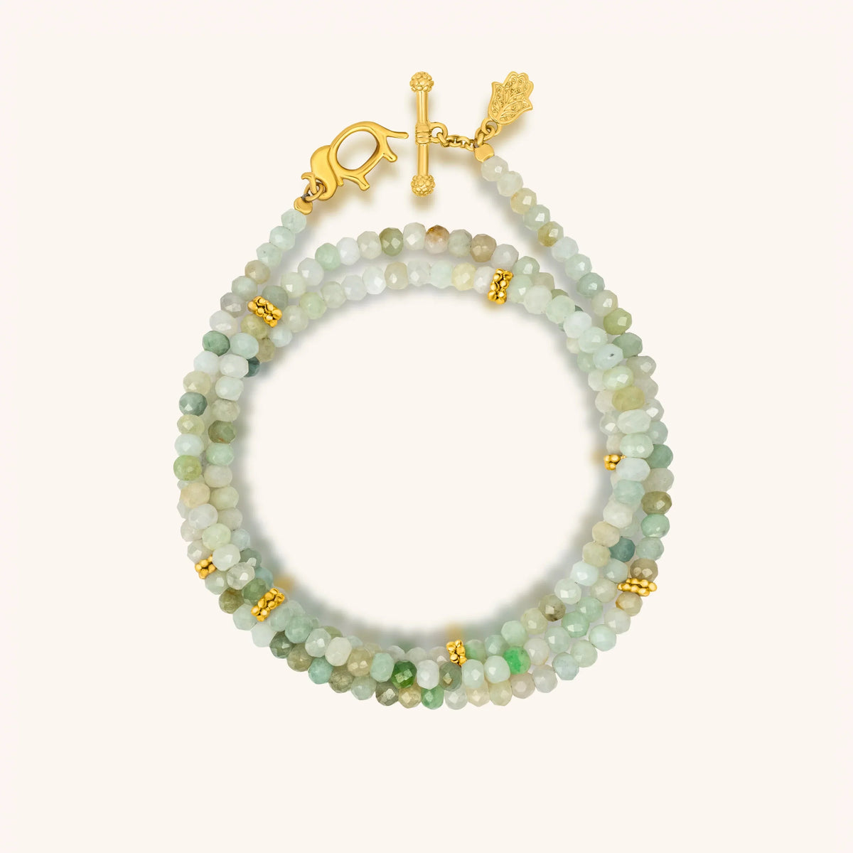Manifest Abundance Jade Elephant Wrap Bracelet