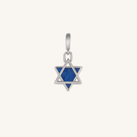 Perceptive Wisdom Lapis Lazuli Star of David Silver Pendant
