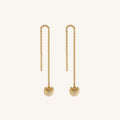 Illuminated Existence Moon Drop Gold Earrings 1
