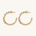 Truth Seeker - Evil Eye Lapis Hoop Earrings 5