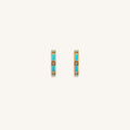Serene Sensations Turquoise Gold Hoop Earrings 1