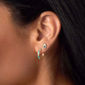 Serene Sensations Turquoise Gold Hoop Earrings 6