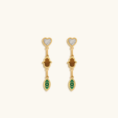 Heart’s Desire Multi-Symbol & Multi-Stone Earrings