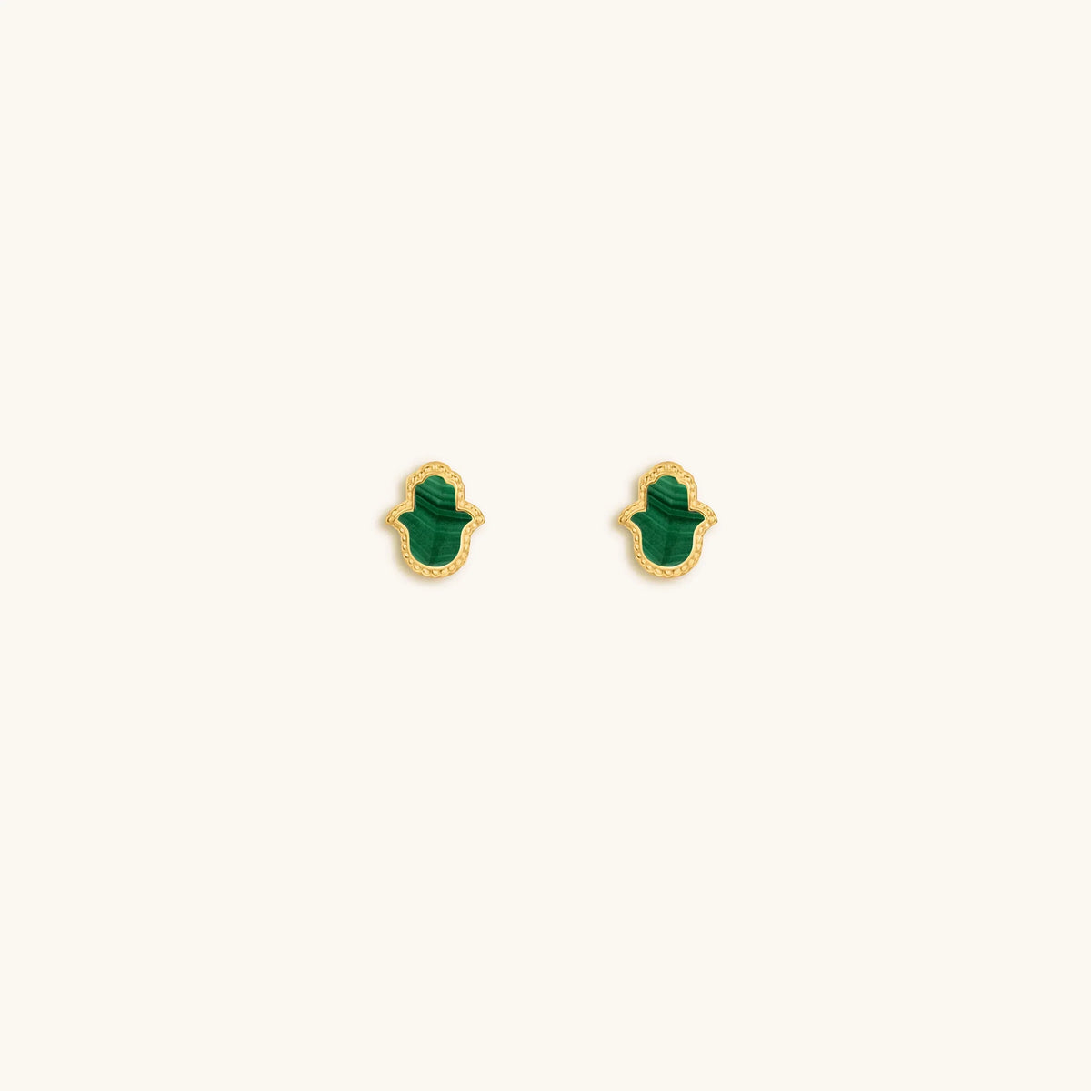 Humble Bliss Hamsa Malachite Earrings