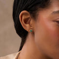 Spiritual Abundance Malachite Heart Earrings 2