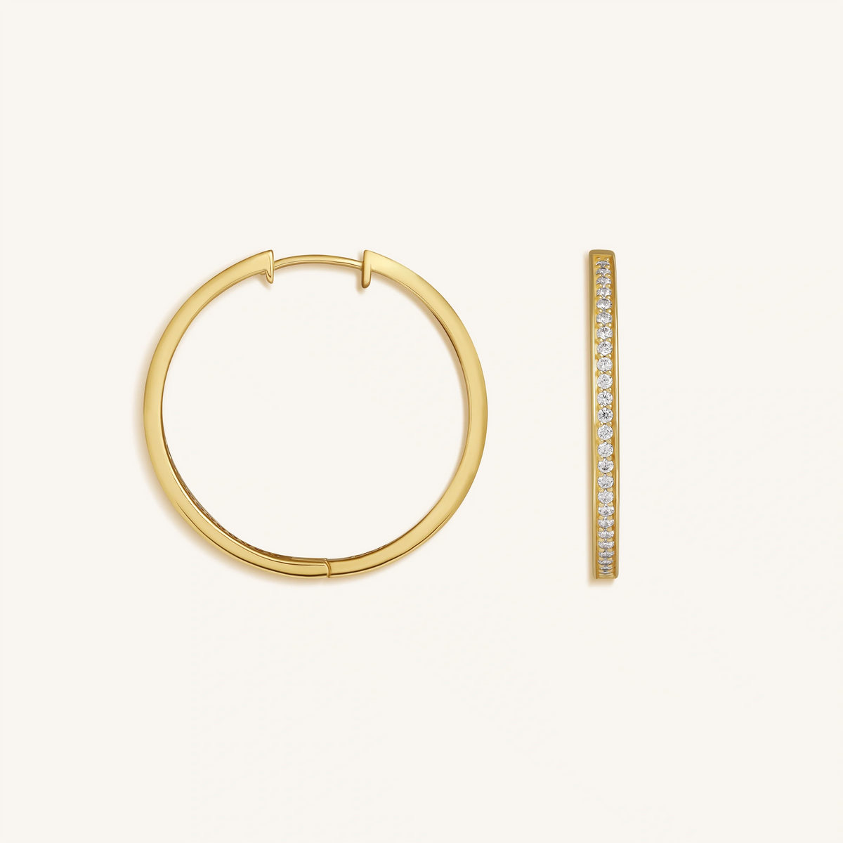 Celestial Radiance Gold Hoop Earrings
