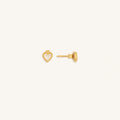Enchanted Soul Mother of Pearl Heart Gold Earrings 3