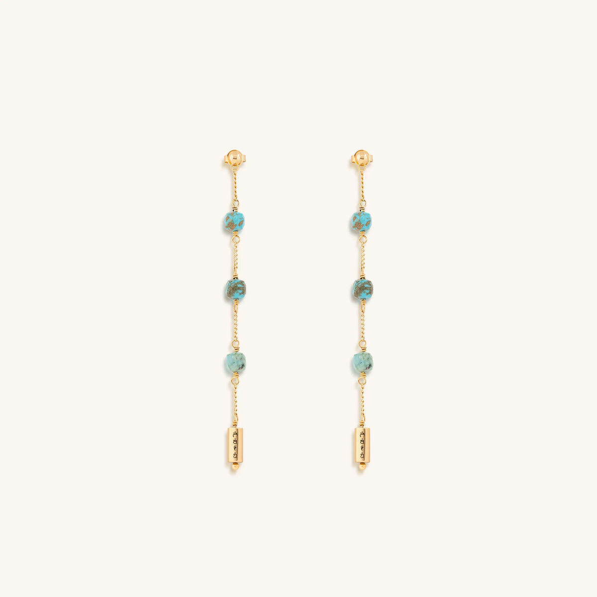Serene Intentions - Turquoise Mantra Earrings