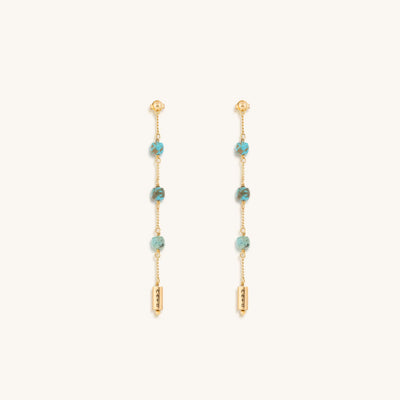 Serene Intentions Turquoise Mantra Earrings