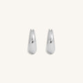 Lunar Arc Mini Silver Hoops 1