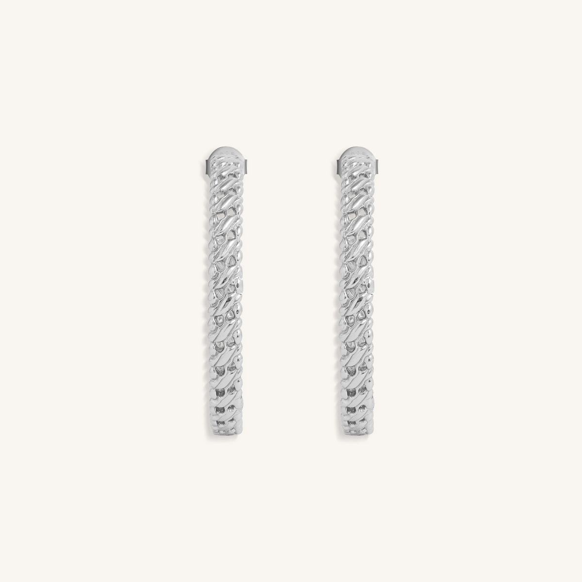 Eternal Flow Silver Hoop Earrings