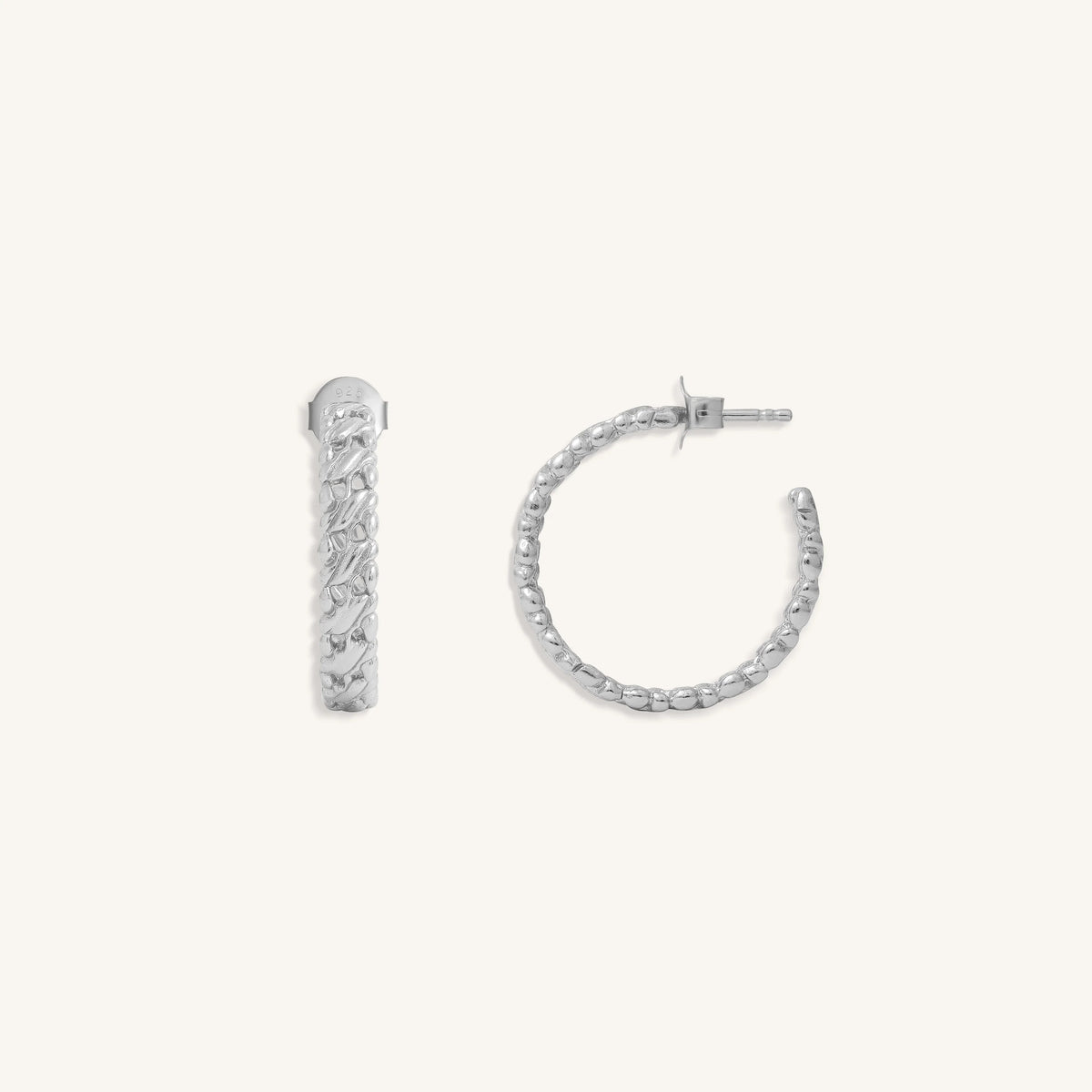 Infinite Energy Silver Hoop Earrings