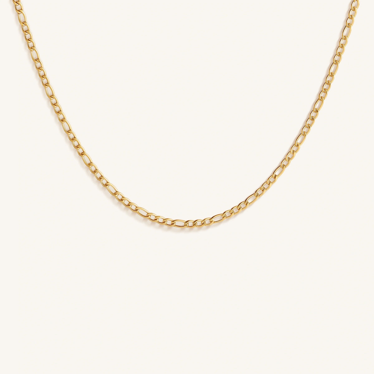Golden Serenade Figaro Chain Necklace