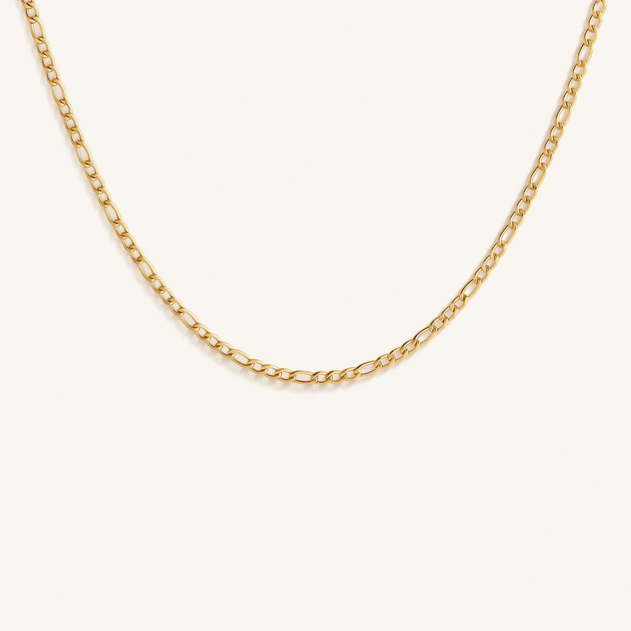 Golden Serenade Figaro Chain Necklace