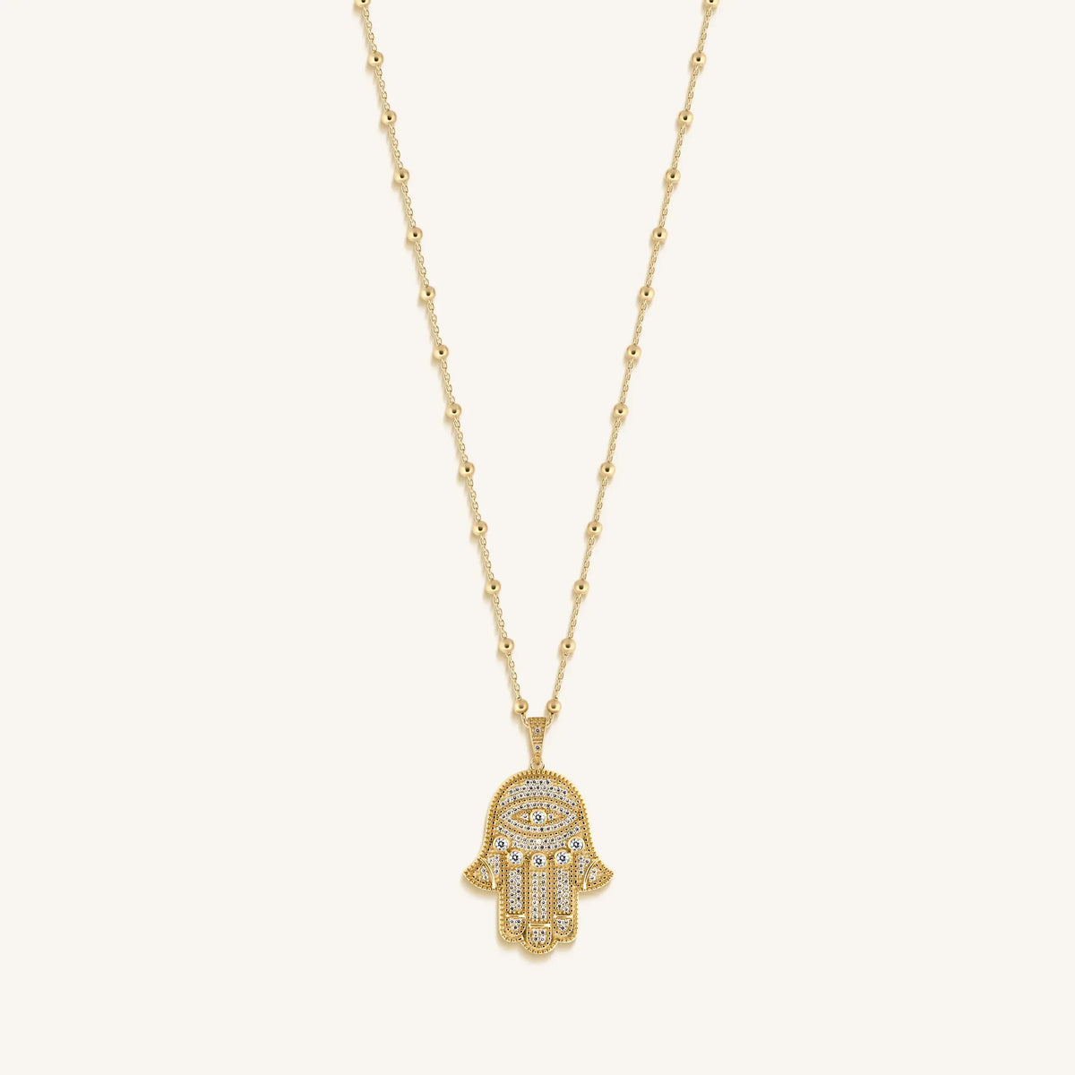 Inspired Action Gold Evil Eye & Hamsa Hand Necklace