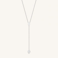 Forever Blessed Hamsa & Evil Eye Charm Silver Necklace