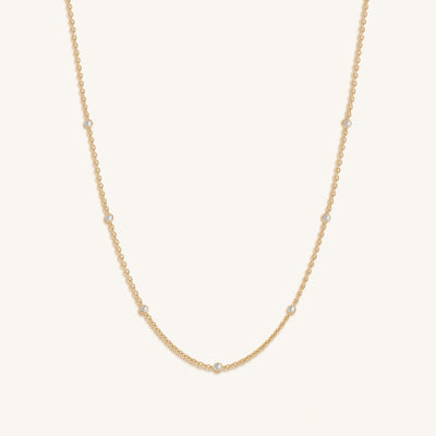 Starry Skies CZ Crystal Gold Necklace
