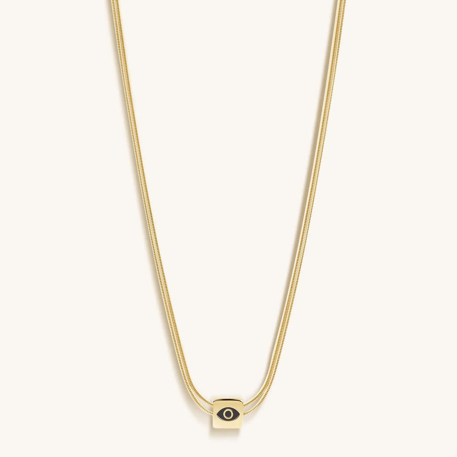 Awaken & Shine - Citrine Evil Eye November Birthstone Necklace