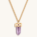 Serene Tranquility Amethyst Evil Eye Pointer Necklace 3