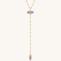 Divine Guidance Amethyst Gold Evil Eye Necklace