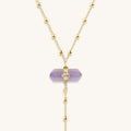 Divine Guidance Amethyst Gold Evil Eye Necklace 3