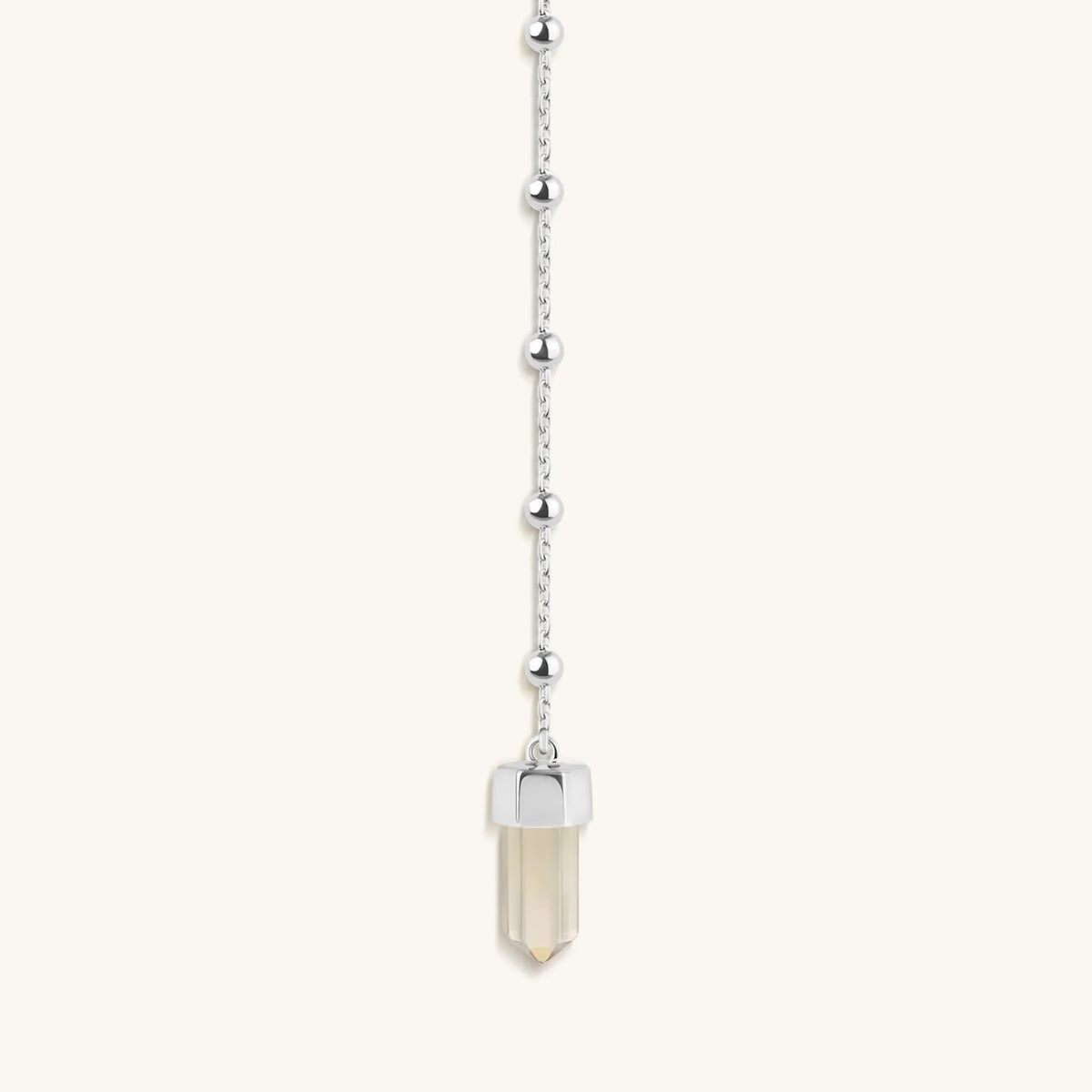 Sunny Soul - Citrine Silver Evil Eye Necklace