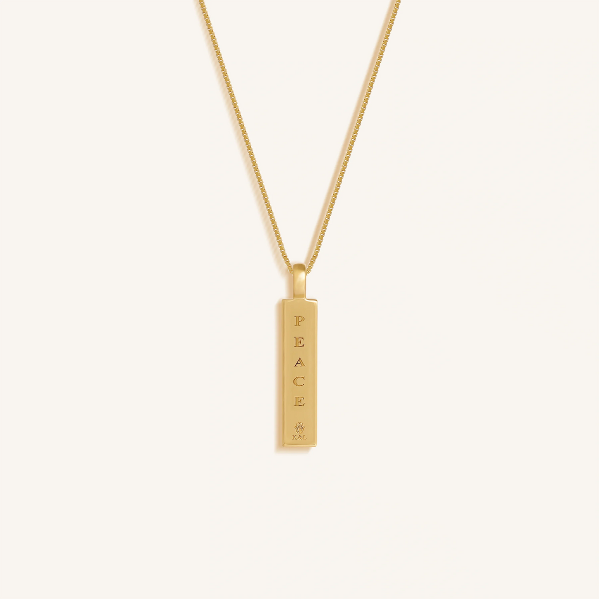 Harmonious Path Amethyst Peace Charm Gold Necklace