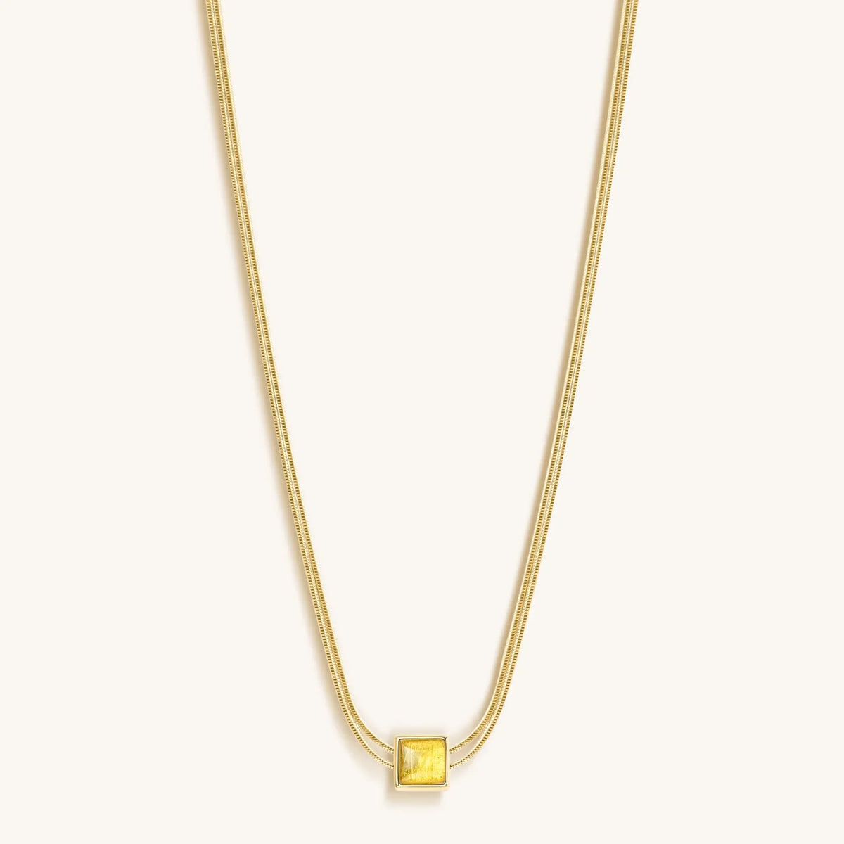 Awaken & Shine - Citrine Evil Eye November Birthstone Necklace