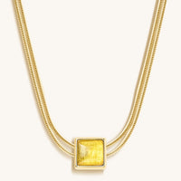 Awaken & Shine Citrine Evil Eye November Birthstone Necklace