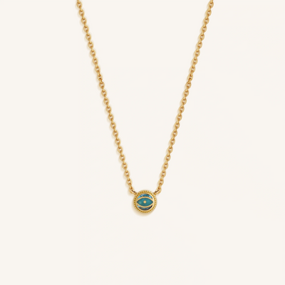 Horizon Spirit Turquoise December Birthstone Gold Necklace, by Karma and Luck
