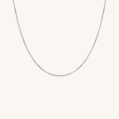 Spiritual Connection Diamond Cut Silver Necklace