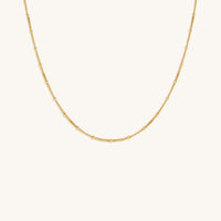 Endless Link Diamond Cut Gold Necklace