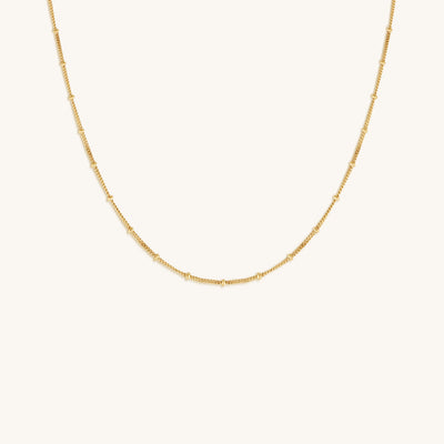 Endless Link Diamond Cut Gold Necklace