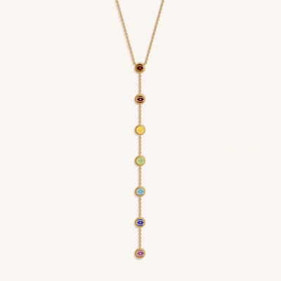 Ethereal Balance Seven Chakra Harmony Necklace, by Karma and Luck