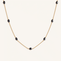 Tranquil Gleam Hematite Station Necklace