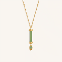 Guardian Spirit Jade Evil Eye Gold Necklace