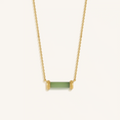 Harmonious Path Jade Inlay Gold Necklace 1