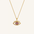 Radiant Gaze Evil Eye Aquamarine Necklace 1