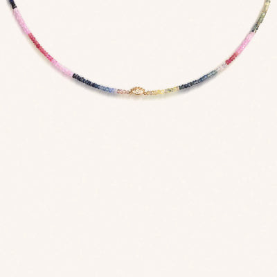 Protection & Wisdom Multi Sapphire Evil Eye Necklace, by Karma and Luck