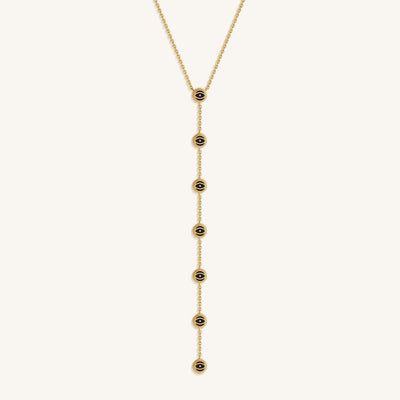 Whispering Gaze Evil Eye Onyx Necklace, by Karma and Luck