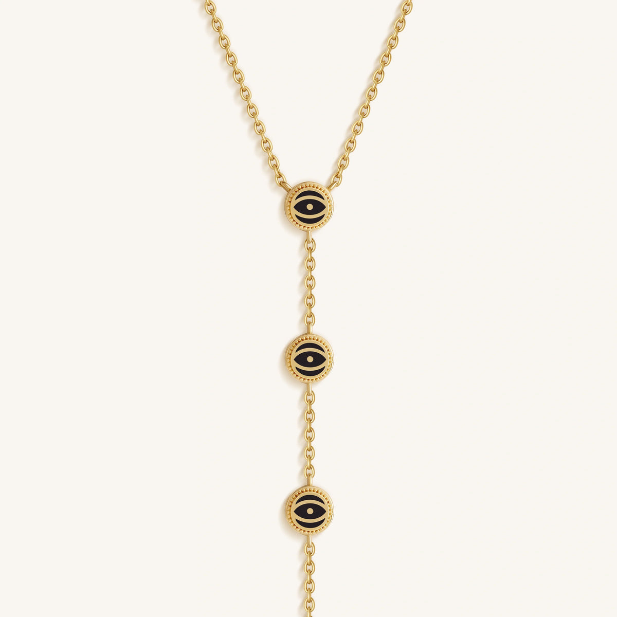 Whispering Gaze Evil Eye Onyx Necklace
