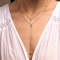 Positive Intentions Amazonite Evil Eye & Hamsa Gold Necklace 2