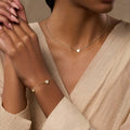 Heartfelt Abundance Mother of Pearl Heart Gold Necklace 2