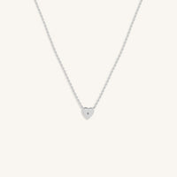 Dreamy Spirit Diamond Heart Silver Necklace