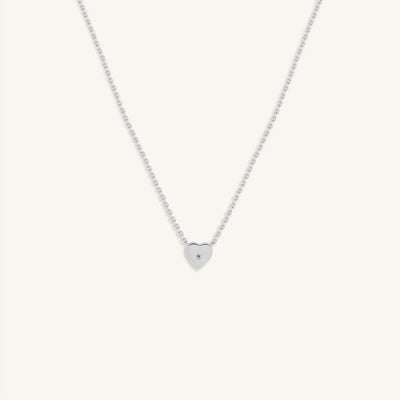 Dreamy Spirit Diamond Heart Silver Necklace