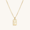 Patient Progress - White Enamel Taurus Card Necklace 1